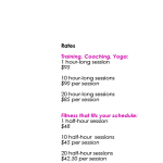 Very Personal Training RATES
